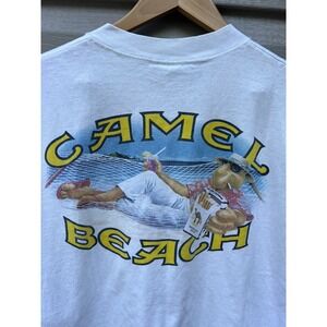 Rare VTG Joe Camel Smoking Single Stitch Shirt 80s Cigarettes Beach XL